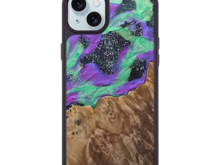 iPhone 15 Plus Wood+Resin Phone Case - Bridget (Cosmos, 689865) Cheap