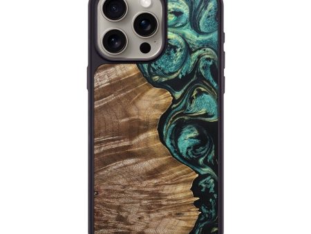 iPhone 15 Pro Max Wood+Resin Phone Case - Colby (Green, 691927) Hot on Sale