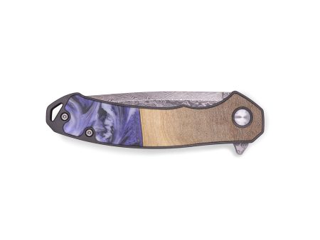 EDC Wood+Resin Pocket Knife - Raegan (Purple, 691800) Supply