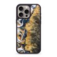 iPhone 15 Pro Max Wood+Resin Phone Case - Alton (Teal & Gold, 692470) Sale