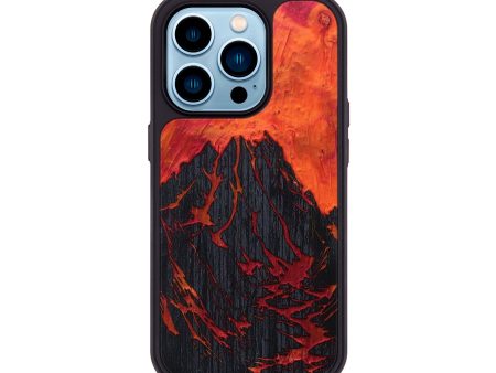 iPhone 14 Pro Wood+Resin Phone Case - Pat (Fire & Ice, 693205) Sale