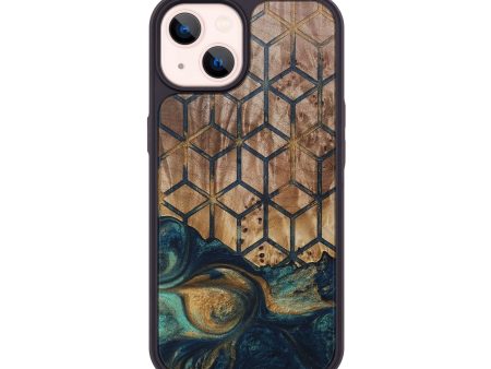 iPhone 14 Wood+Resin Phone Case - Andrea (Pattern, 690442) For Cheap