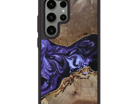 Galaxy S24 Ultra Wood+Resin Phone Case - Rodrigo (Purple, 694108) Fashion