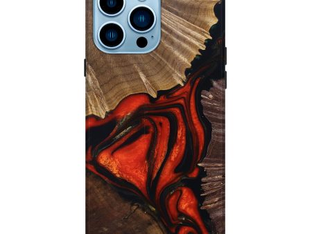 iPhone 14 Pro Max Wood+Resin Live Edge Phone Case - Cristian (Red, 691487) Online