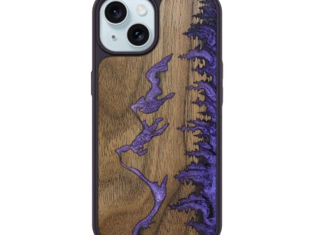 iPhone 15 Wood+Resin Phone Case - Micheal (Pattern, 692195) Supply