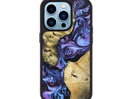 iPhone 14 Pro Wood+Resin Phone Case - Marissa (Purple, 694109) Supply