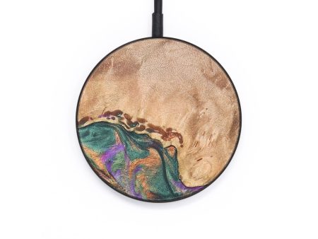 Circle Wood+Resin Wireless Charger - Zaiden (Green, 691867) Online now