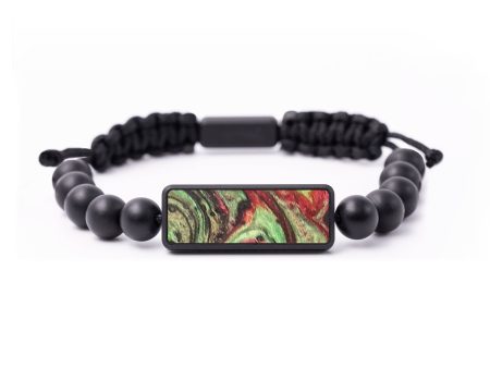 Onyx Bead ResinArt Bracelet - Levi (Reggae, 690461) For Cheap