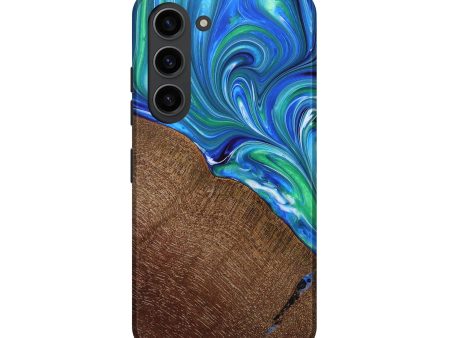 Galaxy S23 Wood+Resin Live Edge Phone Case - Stacy (Blue, 689505) Supply