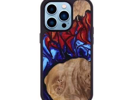 iPhone 14 Pro Wood+Resin Phone Case - Corinne (Fire & Ice, 693179) Online Hot Sale