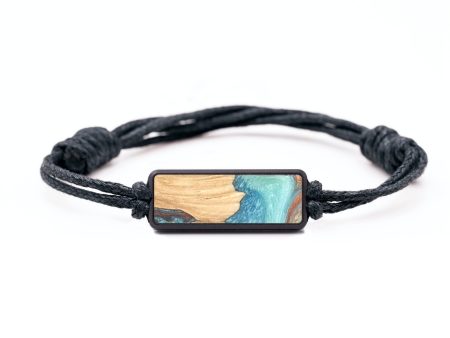 Classic Wood+Resin Bracelet - Allyson (Teal & Gold, 693004) Online