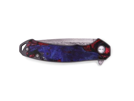 EDC Wood+Resin Pocket Knife - Clint (Red, 691033) Hot on Sale