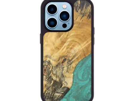 iPhone 14 Pro Wood+Resin Phone Case - Maxwell (Wood Burl, 690431) For Sale