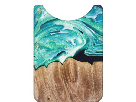 Live Edge Wood+Resin Wallet - Annalise (Green, 692352) Online Sale