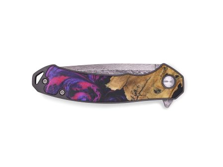 EDC Wood+Resin Pocket Knife - Crew (Purple, 688656) on Sale