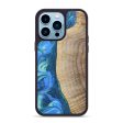 iPhone 14 Pro Max Wood+Resin Phone Case - Janice (Blue, 690155) Hot on Sale