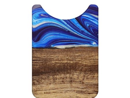 Live Edge Wood+Resin Wallet - Sofia (Blue, 692766) For Discount