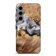 Galaxy S24 Plus Wood+Resin Live Edge Phone Case - Jeffrey (Black & White, 691479) Discount