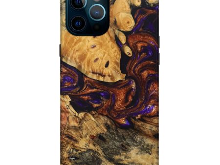 iPhone 12 Pro Max Wood+Resin Live Edge Phone Case - Eddie (Purple, 689551) For Discount