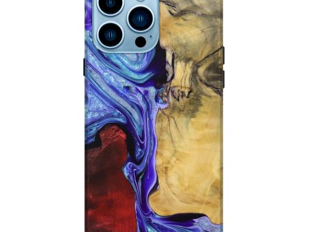 iPhone 14 Pro Max Wood+Resin Live Edge Phone Case - Chloe (Purple, 689592) Online Sale