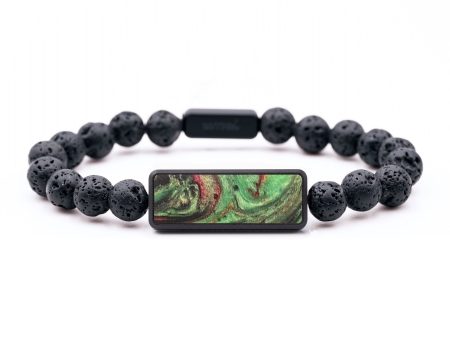 Lava Bead ResinArt Bracelet - Everett (Reggae, 690459) Discount