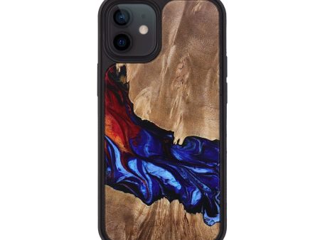 iPhone 12 Wood+Resin Phone Case - Bette (Fire & Ice, 693184) on Sale