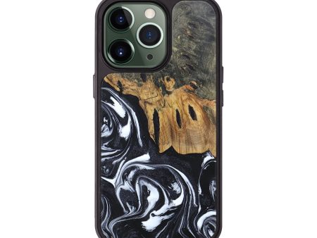 iPhone 13 Pro Wood+Resin Phone Case - Jermaine (Black & White, 692383) Online Hot Sale