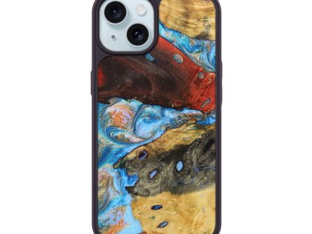 iPhone 15 Wood+Resin Phone Case - Lesley (Mosaic, 693752) For Discount