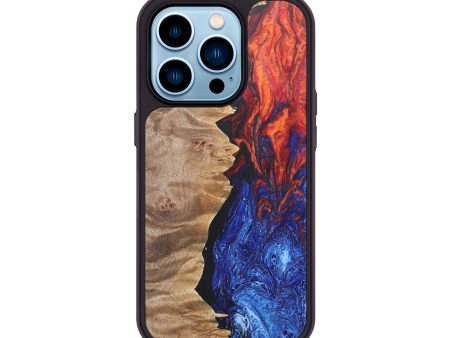 iPhone 14 Pro Wood+Resin Phone Case - Niko (Fire & Ice, 693038) on Sale