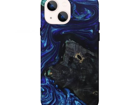 iPhone 13 Wood+Resin Live Edge Phone Case - Benjamin (Blue, 694002) Online Hot Sale