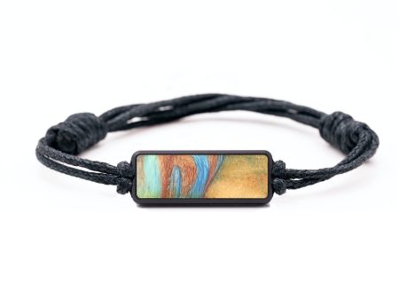 Classic Wood+Resin Bracelet - Antoine (Teal & Gold, 692999) Fashion