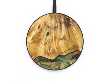 Circle Wood+Resin Wireless Charger - Ari (Green, 691432) Hot on Sale