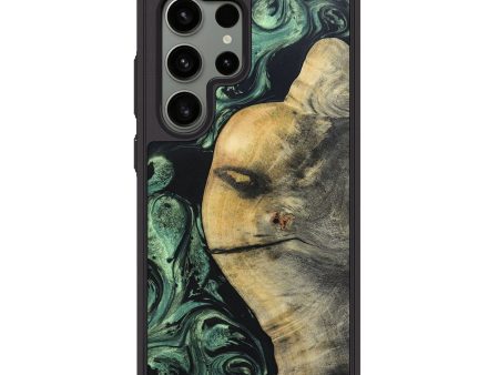 Galaxy S24 Ultra Wood+Resin Phone Case - Winston (Green, 693556) on Sale