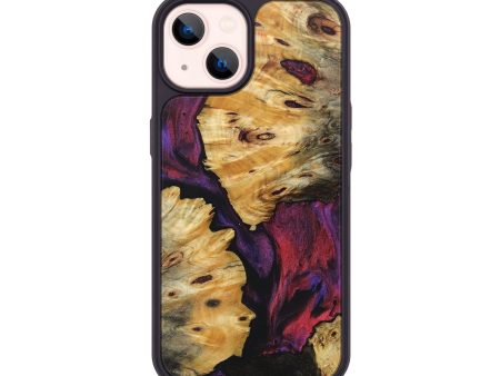 iPhone 14 Wood+Resin Phone Case - Lola (Mosaic, 690110) For Cheap