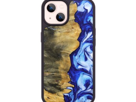 iPhone 14 Wood+Resin Phone Case - Avery (Blue, 691574) Online