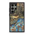 Galaxy S24 Ultra Wood+Resin Phone Case - Aisha (Teal & Gold, 688942) For Cheap