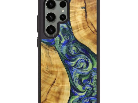 Galaxy S24 Ultra Wood+Resin Phone Case - Reginald (Green, 691653) Supply