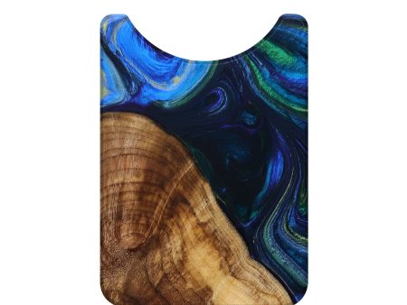 Live Edge Wood+Resin Wallet - Sienna (Blue, 693941) Online