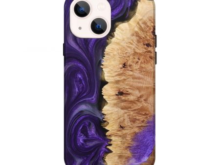 iPhone 13 Wood+Resin Live Edge Phone Case - Gretchen (Purple, 694008) Fashion