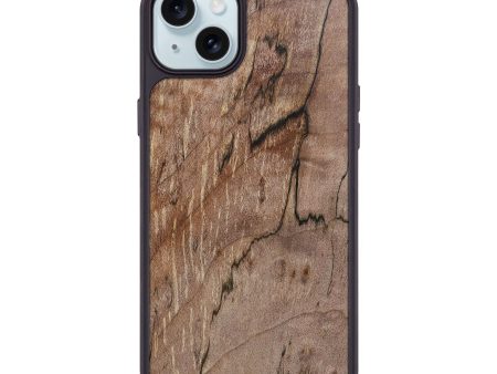 iPhone 15 Plus Wood+Resin Phone Case - Cara (Wood Burl, 693501) For Cheap