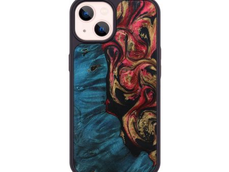 iPhone 14 Wood+Resin Phone Case - Wilbur (Red, 692939) Fashion