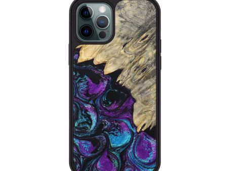 iPhone 12 Pro Wood+Resin Phone Case - Eugene (Purple, 692628) Online Sale