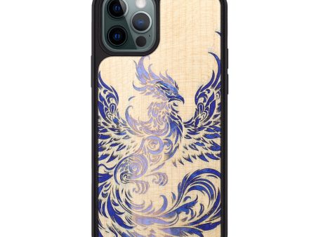 iPhone 12 Pro Max Wood+Resin Phone Case - Kassidy (Fire & Ice, 694129) For Sale