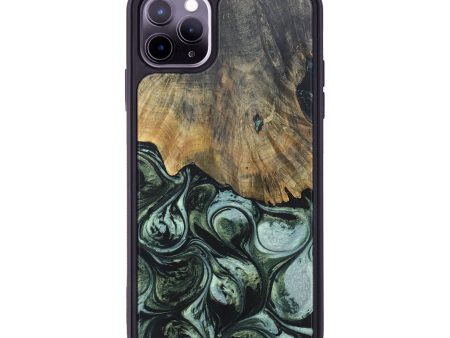 iPhone 11 Pro Max Wood+Resin Phone Case - Zachary (Green, 692451) Online