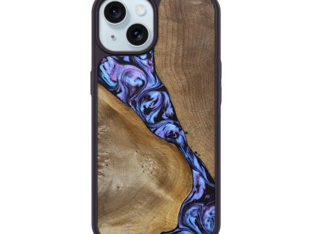 iPhone 15 Wood+Resin Phone Case - Nikita (Purple, 694118) Online Sale