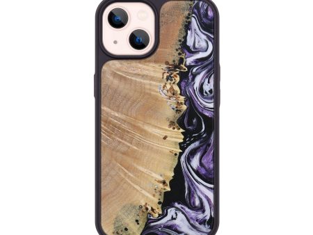 iPhone 14 Wood+Resin Phone Case - Raquel (Purple, 693532) Hot on Sale