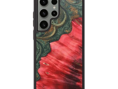 Galaxy S23 Ultra Wood+Resin Phone Case - Amelia (Green, 689280) Fashion