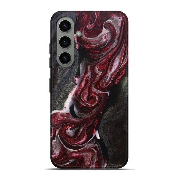 Galaxy S24 Plus Wood+Resin Live Edge Phone Case - Gerald (Red, 693996) Cheap