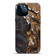 iPhone 12 Pro Max Wood+Resin Live Edge Phone Case - Fannie (Black & White, 692659) Online