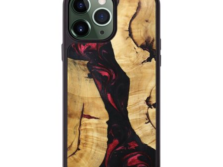 iPhone 13 Pro Max Wood+Resin Phone Case - Alaya (Red, 694134) Online Hot Sale